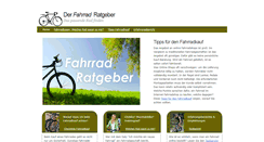 Desktop Screenshot of fahrrad-ratgeber.com
